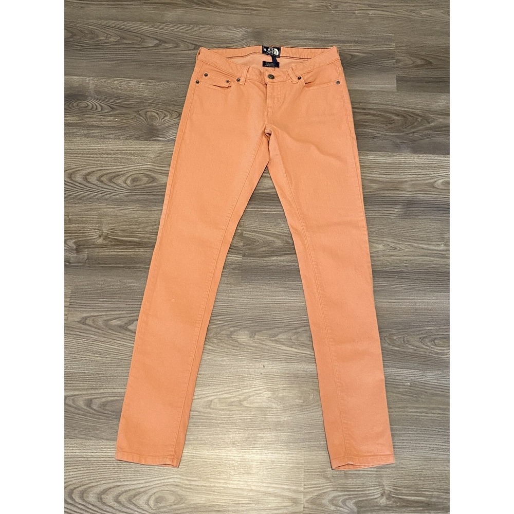 The North Face Valencia Miami Orange Skinny Jeans Pant Womens size 2 Stretch
